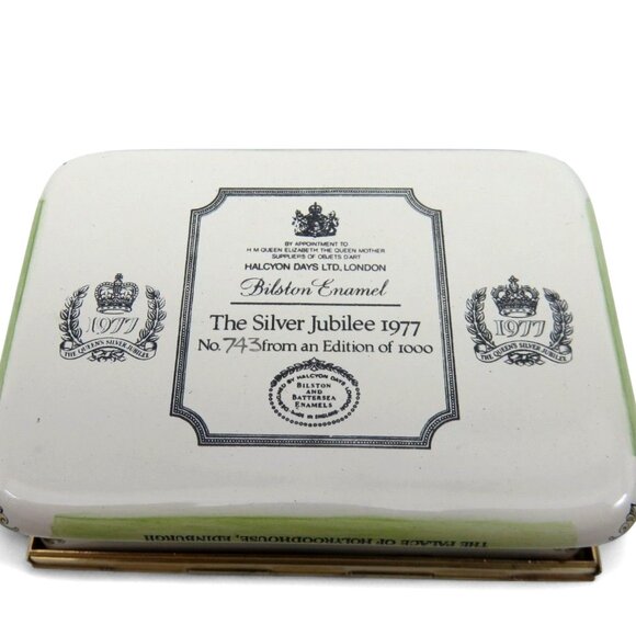 BILSTON And BATTERSEA Limited Edition Silver Jubilee Trinket 1977 England Vintag - Picture 5 of 10